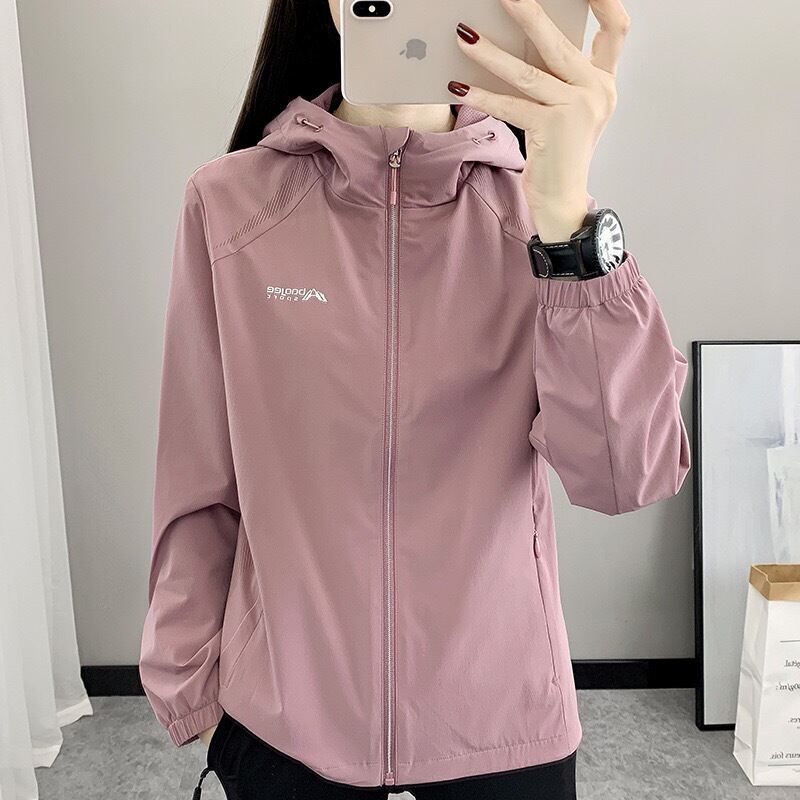 Jacket with Mesh Lining for Women, Breathable and Waterproof, Spring and Autumn Thin Jacket, Outdoor Sports Jacket, Cardigan, Hiking and Mountaineering Top