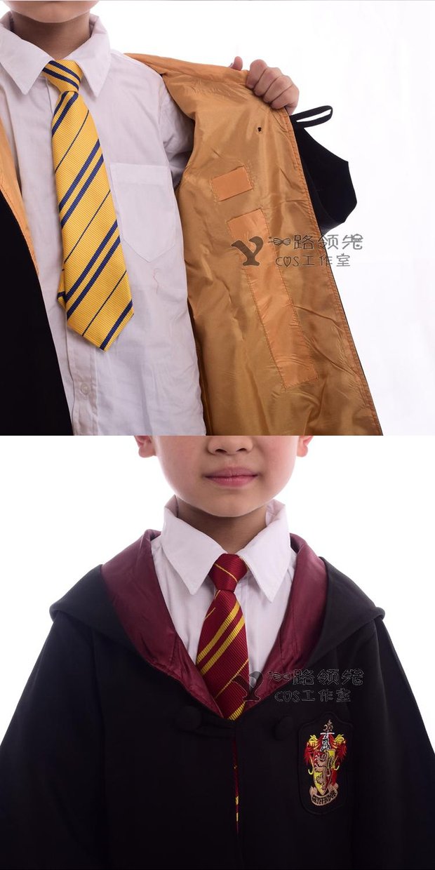 Harry Potter trang phục cosplay Gryffindor áo choàng ma thuật áo choàng đồng phục trường học cape tie trẻ em đầy đủ - Cosplay nami cosplay