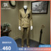 Dandy HOMME nam Wedding Dress Set Groom thời trang sọc đúp Cut Suit hai mảnh Set 
