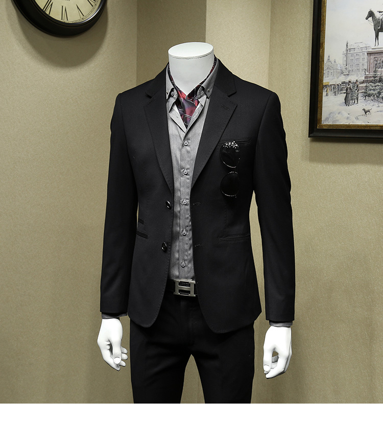 Bộ đồ đen tinh khiết của DANDY HOMME - Suit phù hợp quần nam