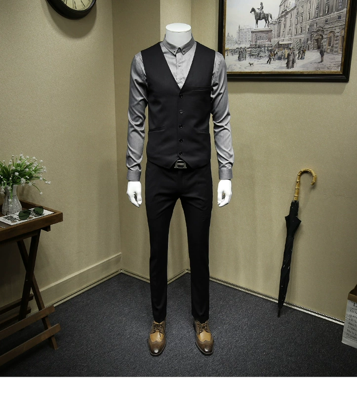 Bộ đồ đen tinh khiết của DANDY HOMME - Suit phù hợp quần áo nam