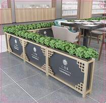 Hotel flower box cafe living room partition wrought iron iron mesh screen restaurant indoor deck creative decoration living room wall