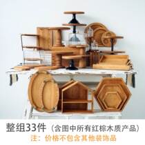 2018 high-foot glass cover cake plate ceramic wooden fruit tray cake stand afternoon tea snack plate dessert