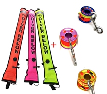 Double 11 low price promotion 1 5 m diving elephant SMB aluminum spool snorkeling deep diving signal warning inflatable float