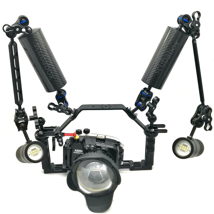 Dive Photography Buoyancy Arm Underwater Flashlight Camera Case Shutter Extension Lever Trigger Handle Handle Bracket System