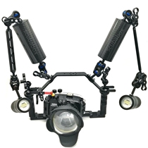 Diving photography buoyancy arm underwater flashing light flashlight camera case shutter extension lever trigger handle handle bracket system
