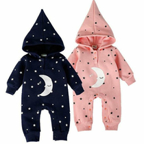 Baby Boy Girl Kids Romper Moon Clothes Jumpsuit Winter Warm