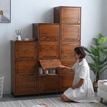 Crevice storage cabinet Bedroom childrens clothing storage cabinet Household clamshell with door 45 40 35cm wide chest of drawers
