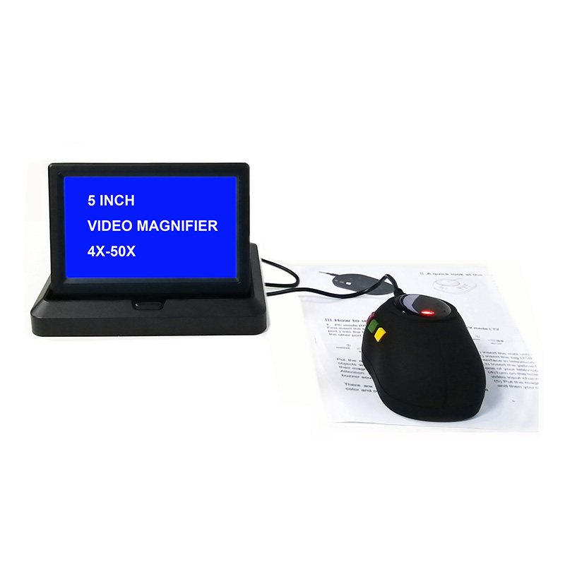 Portable mouse visual aid with 5 inch screen elderly reading electronic magnifier low vision aid magnifying glass