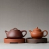 Yi Purple Clay Pot Pot Mat Khô Ngâm Pot Pot Khắc Maple Leaf Khắc Pot Chủ Tea Set Trà Phụ kiện Lễ Trà - Trà sứ