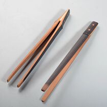 Natural bamboo deep carbonization unlacquered copper riveting reinforcement bamboo cup clip kung fu tea set tea clip bamboo clip