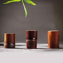 Natural old bamboo coal Bamboo Bamboo Tea ceremony tea set accessories purple clay pot cover bowl cover Cover Cover