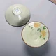 Sáu ly Meilan bằng tay màu xanh và trắng Meilan Teacups Chén trà Chén trà Kung Fu Bộ trà bộ ấm chén uống trà cao cấp