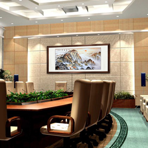 Six Feet Chinese Painting Landscape Painting Taishan Sunrise Six Feet Chinese Painting Landscape Painting Taishan Sunrise