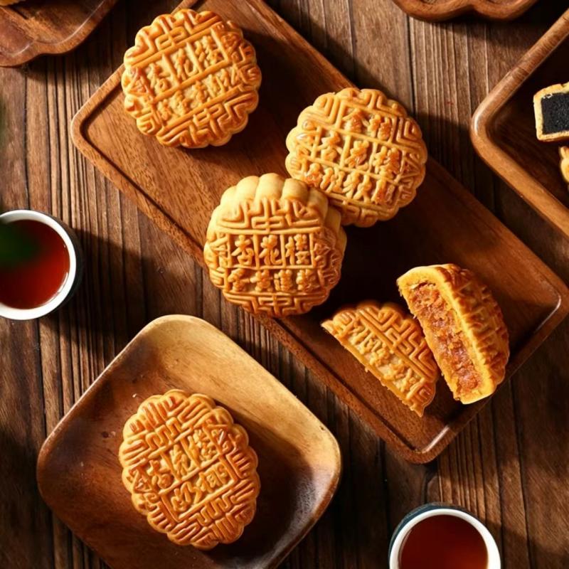 杏花楼广式豆沙月饼上海下午茶点零食小吃糕点伴手礼蛋黄莲蓉五仁 礼五实拍商品图