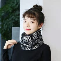 Women's scarf thickened autumn and winter warm knitted neck protector scarf cold-proof face windproof mask for men and women