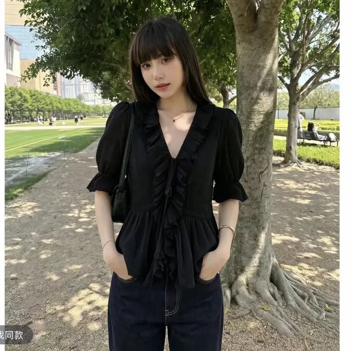 5.19 Huanhuan【Limited Order for Delivery Orders】25752 Stylish and Versatile Top H608
