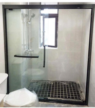 Overall shower room Overall tempered glass bathroom household partition Bathroom wet and dry separation glass door customization