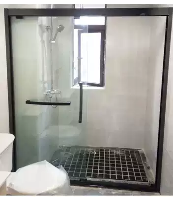 Integral shower room integral tempered glass bathroom household partition powder room dry and wet separation glass door customization
