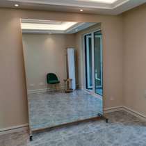 Mobile dance mirror Stainless steel frame with wheels can be moved activity mirror frameless yoga gym household pushable mirror