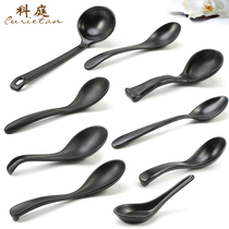 Coting imitation porcelain melamine tableware black creative spoon frosted Chinese noodle spoon Japanese tableware household set