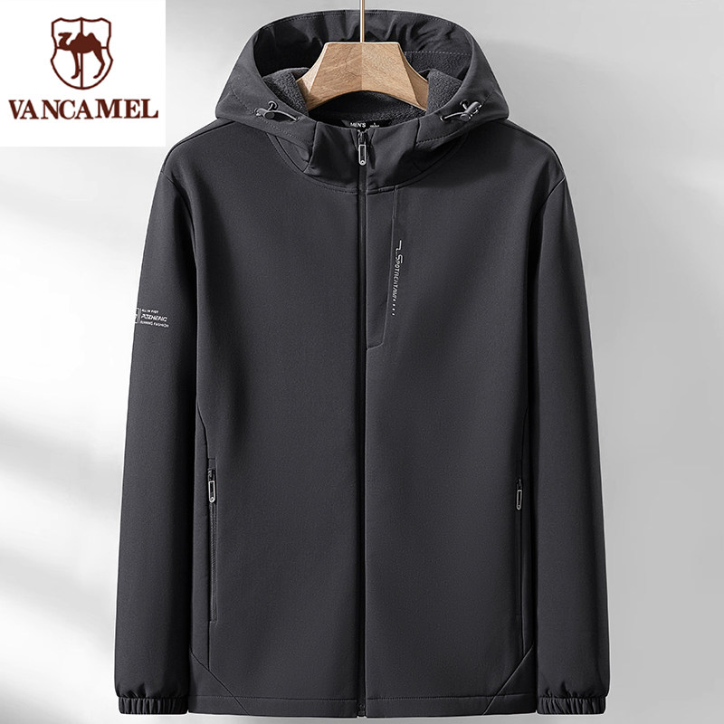 Western Camel ソフトシェル フリース裏地付きアウトドアジャケット、メンズ＆レディース 厚手 防風防水アウターウェア、旅行＆登山用衣料、トレンディ