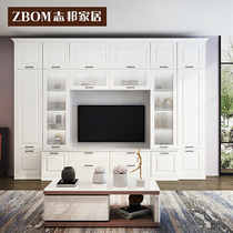 Zhibang whole house custom bedroom wardrobe porch Cabinet sideboard living room TV cabinet European furniture Aurora