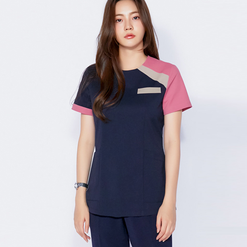 Beauty Division Workwear Temperament Beauty Salon Foot Therapy High-end Custom Summer Front Desk Nurse Imprint Female Suit New