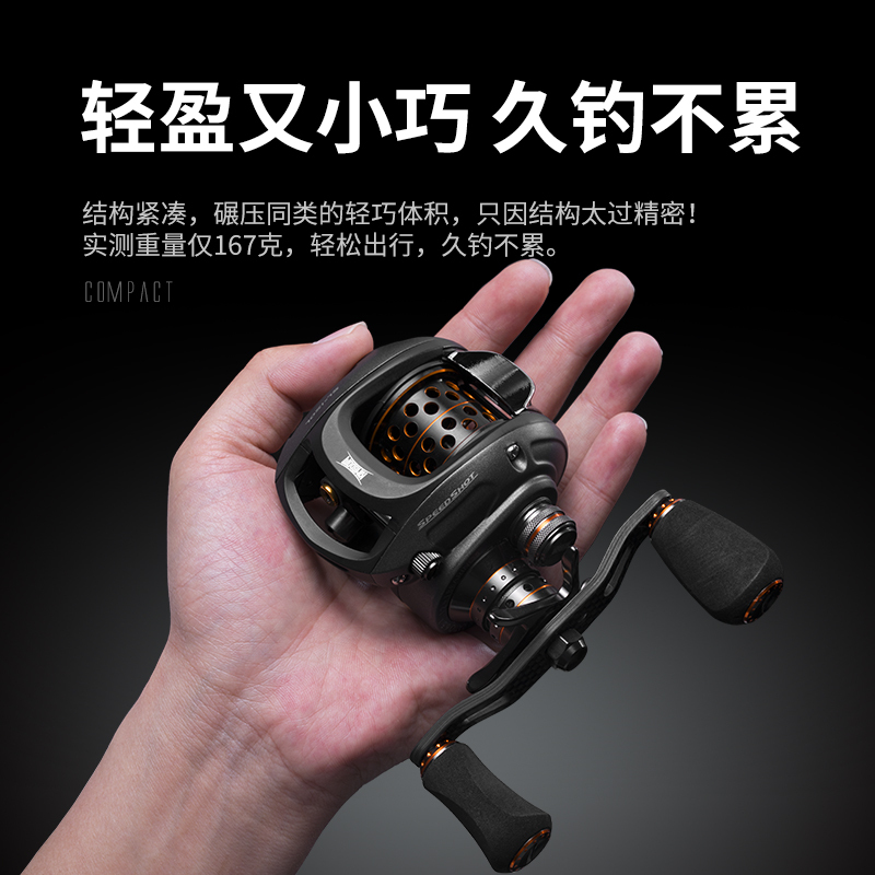 King Luya's new microbigot water drop wheels double water drop wheel Moral white strip wheel shallow line cup left right hand fish wheel