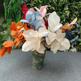 Factory direct sales of large grapefruit leaf artificial flowers, wedding floral arrangements, large leaves, forest style wedding hall on-site layout leaves