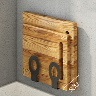 免打孔~不锈钢锅盖砧板架一对