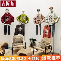 Womens clothing store half-body model props Female model shelf display rack Clothing store man table dummy model human body window