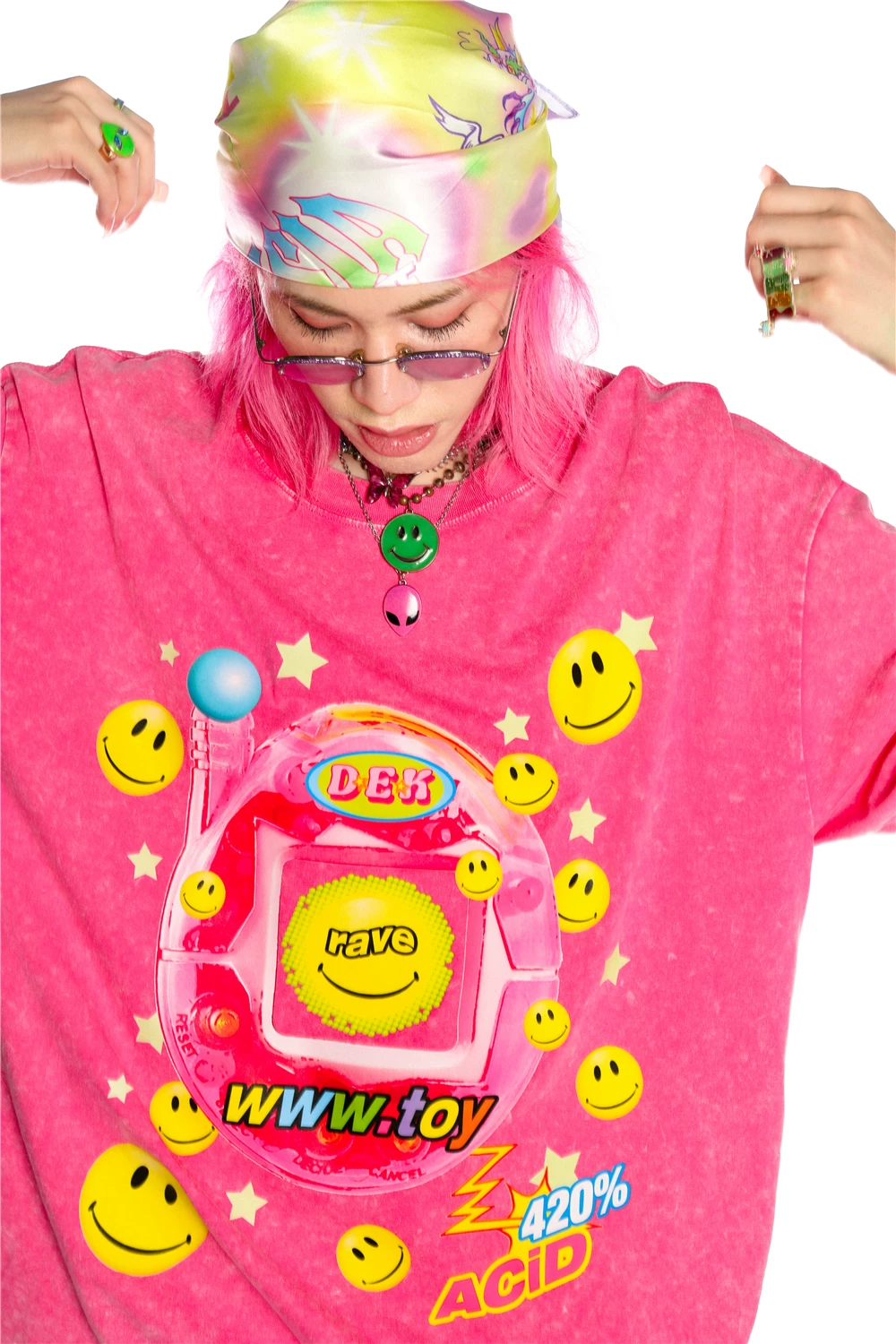 DeadEndkids оригинальная американская ретро Barbie Powder Y2K Millennium Hot Girl Darum Dye свободная футболка