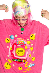DeadEndkids оригинальная американская ретро Barbie Powder Y2K Millennium Hot Girl Darum Dye свободная футболка