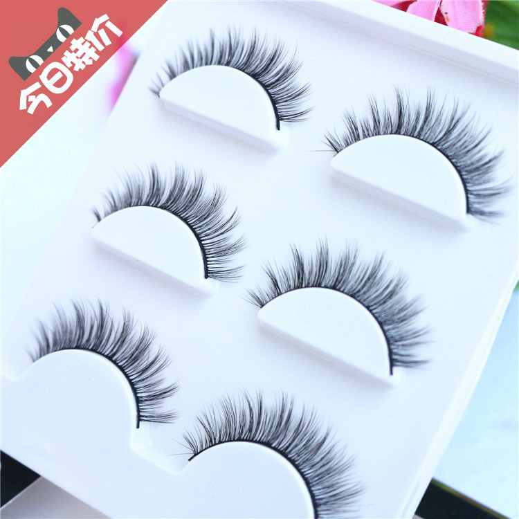 Z3D-03 month baby princess net red false eyelash natural thick slim slim curly bridal with single eye skin black stalk false eyelash