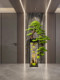 Artificial Welcoming Pine Tree for Home Entrance, Green Plant for Living Room, Fake Tree for Floor, Large Opening Decoration for Clubhouse and Hotel Entrance