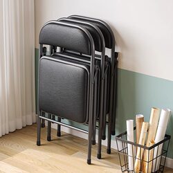 Foldable Chair Office Meeting Simple Backrest Writing Chair Portable Desk Computer Chair For Home Plaid Chair