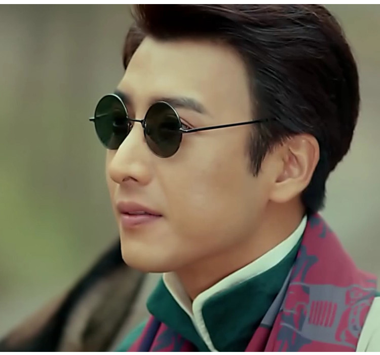 九門の八番目の達人が着用していたものと同じスタイルのサングラス、レトロな中華民国スタイルのサングラス、ユニークな王子様スタイルの男性用丸型フレームベストマンサングラス。