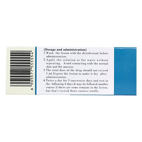 Основной син -призрак -раствор токсин 酊 5 мл: 25 мг генитальных бородавок