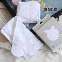 New girls grade socks white school uniform non-slip dance socks big childrens pantyhose velvet practice socks