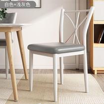 Nordic simple chair home dining chair retro iron stool back chair milk tea shop restaurant noodle shop fast food table and chairs