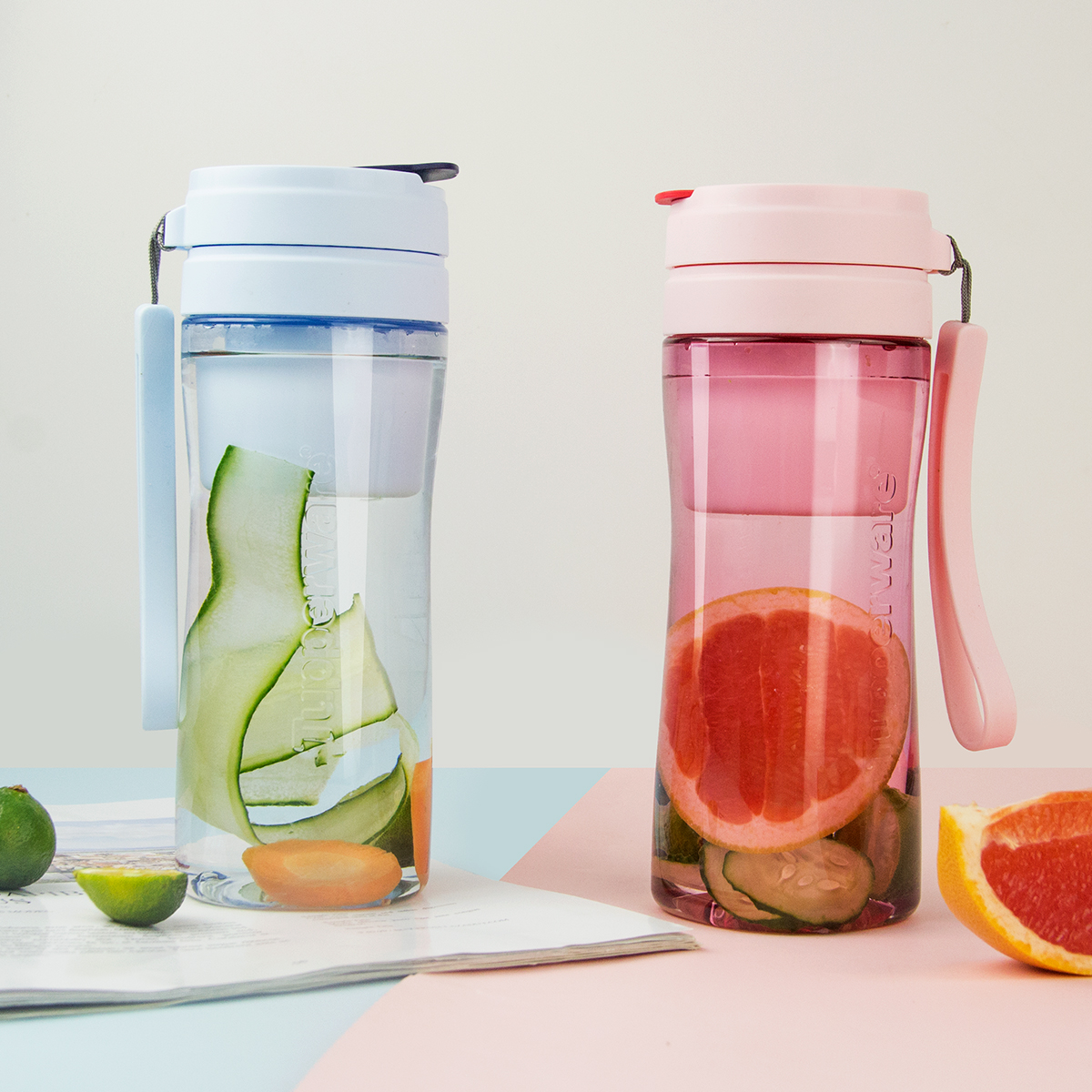 Tupperware water cup new tea music free cup 500ml leak-proof portable men and women tea cup tea water separation cup