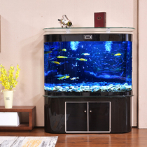 Ecological fish tank aquarium Household size fish tank Free water change lazy bottom filter fish tank Glass goldfish tank