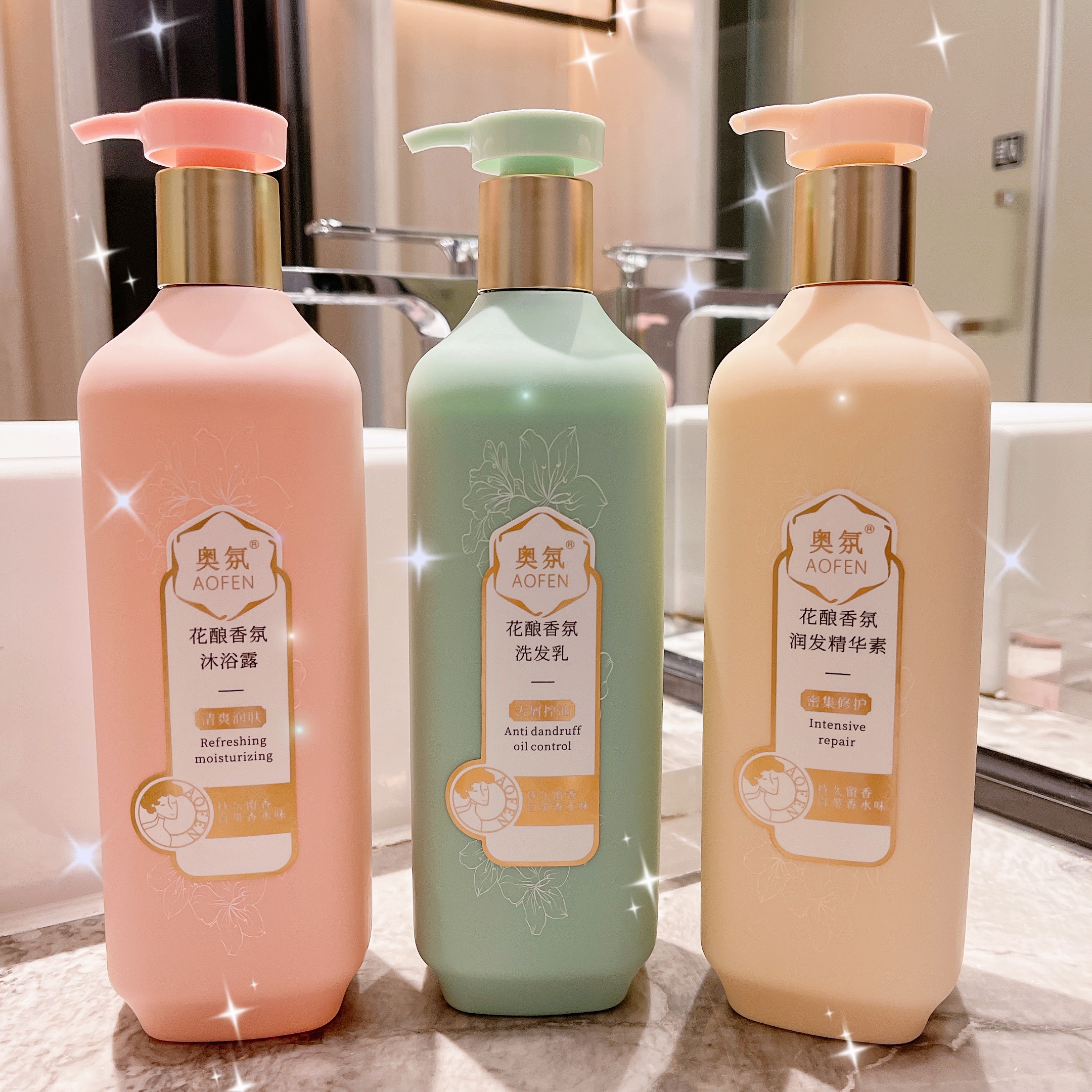 Small Red Book recommended Sansheng Flower Shampoo with Persistent Aroma of Fragrant Hair Lotion and Lotion Lotion with three sets of control oil