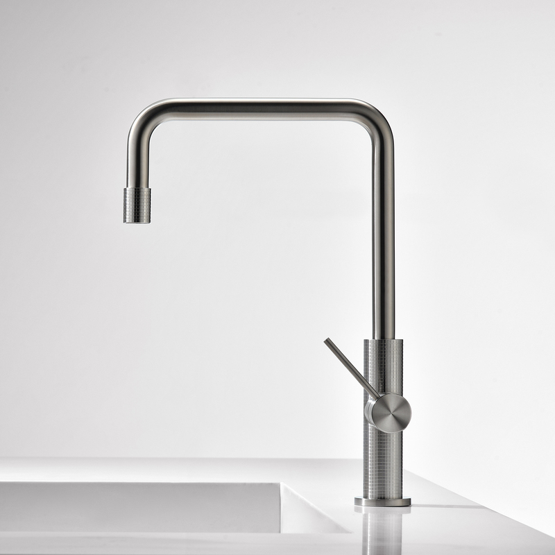 Minimalist Island Sink with Italian-Style Stainless Steel Swivel Faucet for Kitchen Sink, Washbasin, Balcony Laundry Sink, Hot and Cold