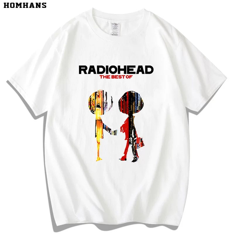 Красная корейская Radio Commander Radiohead Rock Band футболка с коротким рукавом электронная музыка лета свободный крой