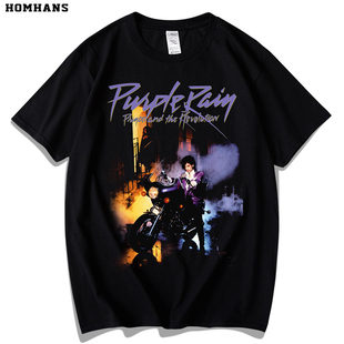 Красный корейский Purple Rain Prince Prince Purple Rain обложка альбома американская поп-песня музыка 100% хлопок