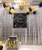 2 meters 3 meters high rain silk curdling curtain Childrens Day kindergarten birthday party decoration supplies