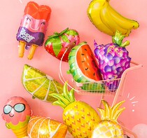 18 inch fruit balloon decoration arrangement watermelon strawberry orange pineapple children birthday arrangement fruit balloon party