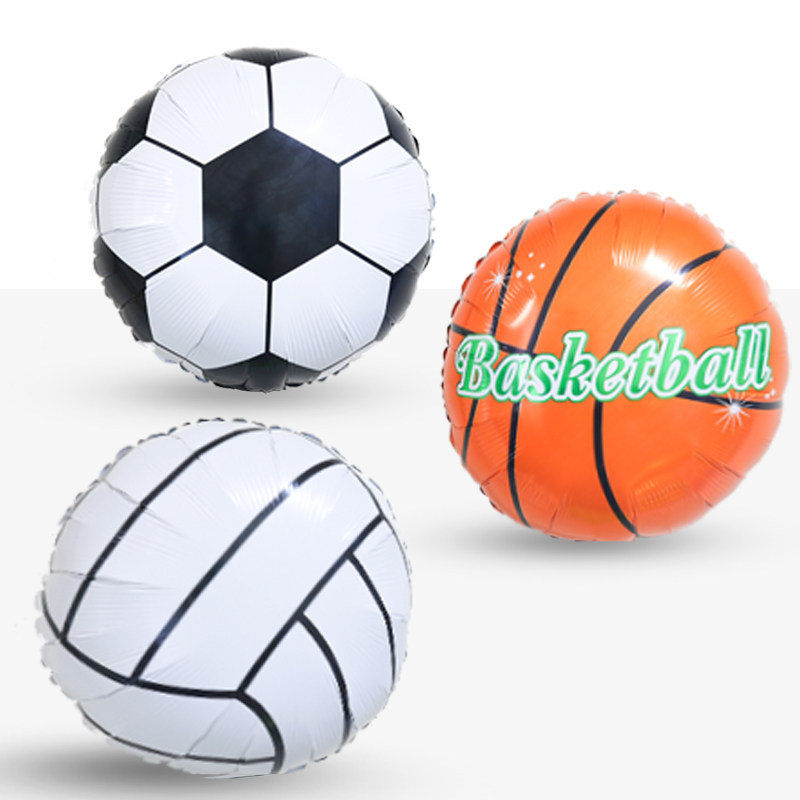 World Cup Foot Basketball Volleyball Bar KTV Themed Arrangement Aluminum Film Floating Air Ball School Games Decoration Props